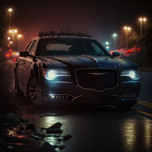 Wrecked Chrysler 300 At Night 300x300 1 |
